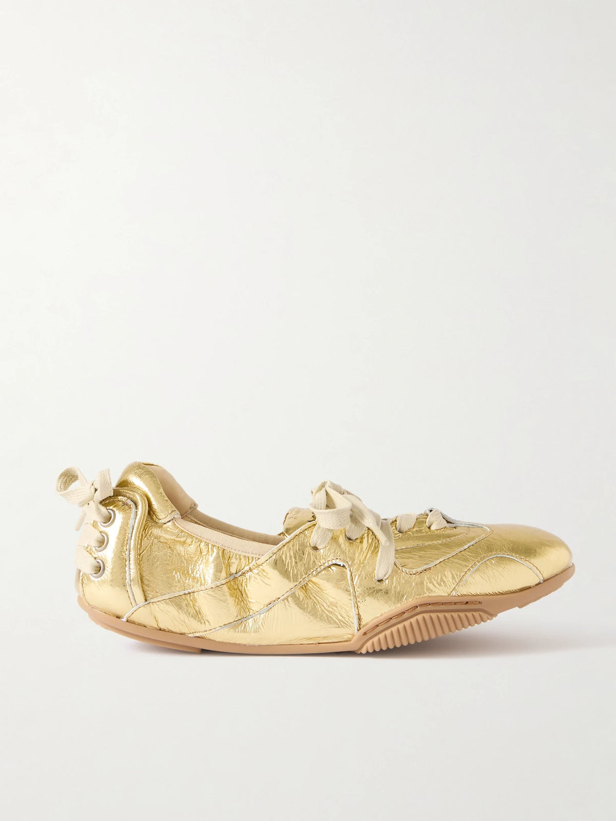 Metallic Leather Sneakers