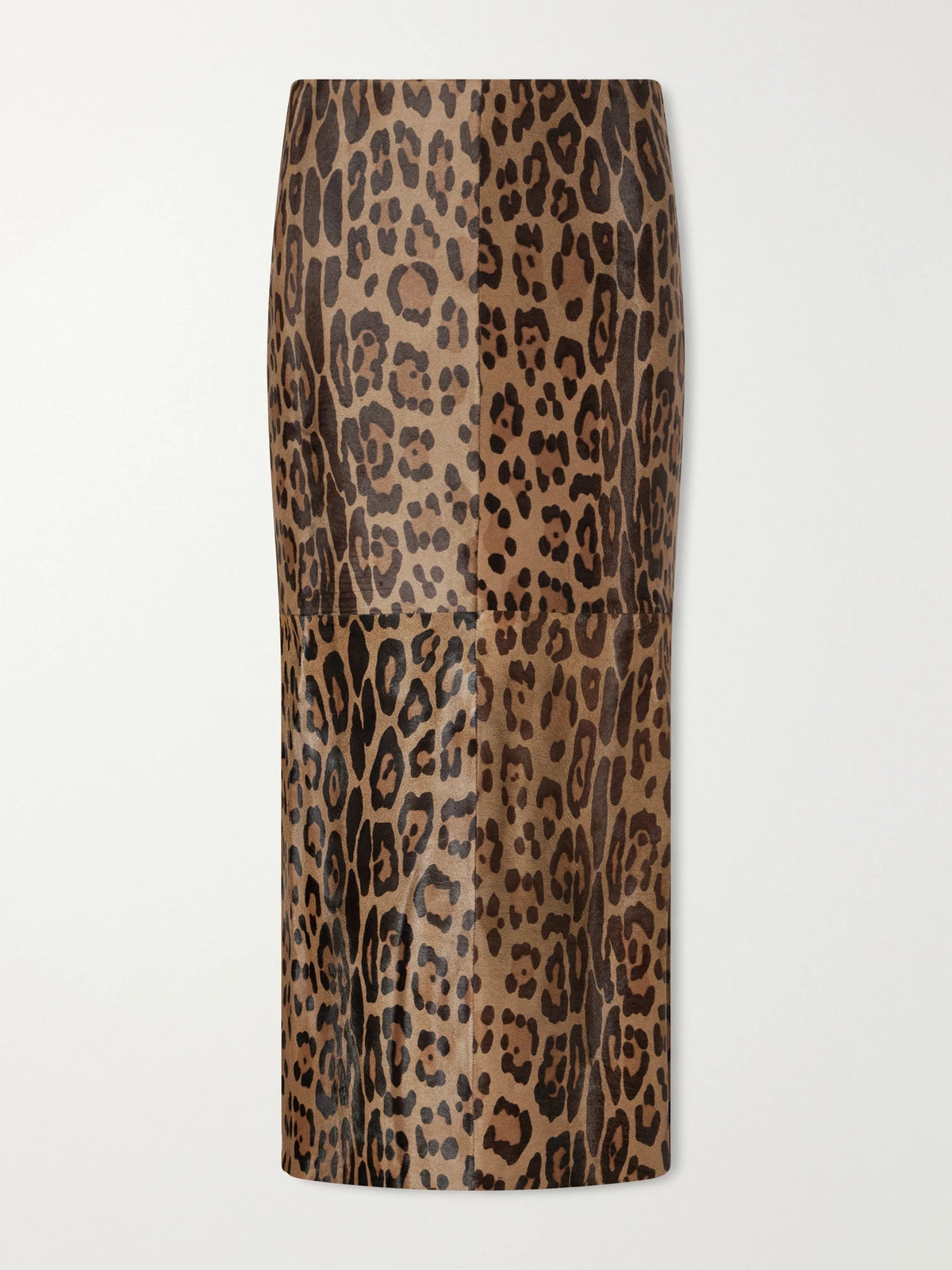 STOULS Winona Leopard-print Calf Hair Midi Skirt
