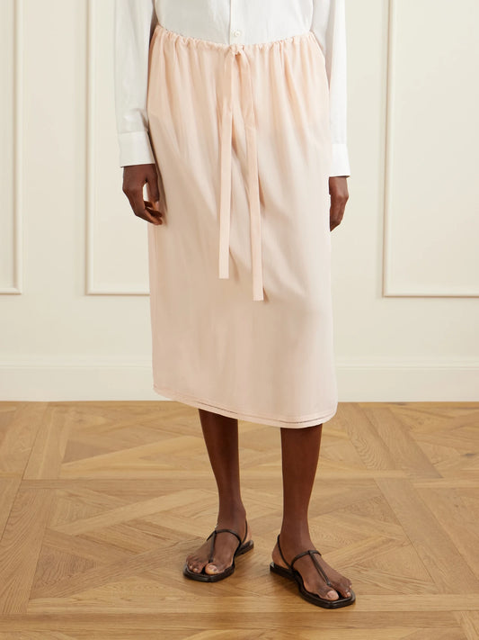 Silk Midi Skirt