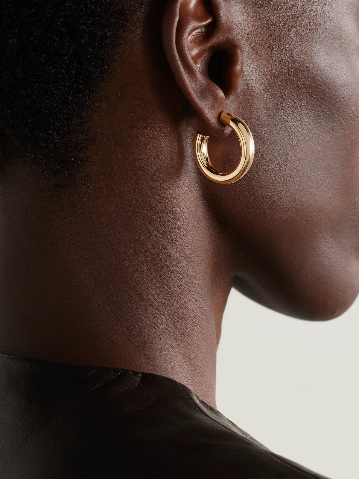 Image of Earrings. Product name - Natasha Huggies Gold-plated Hoop Earrings in Multi colour by brand - Jennifer Fisher