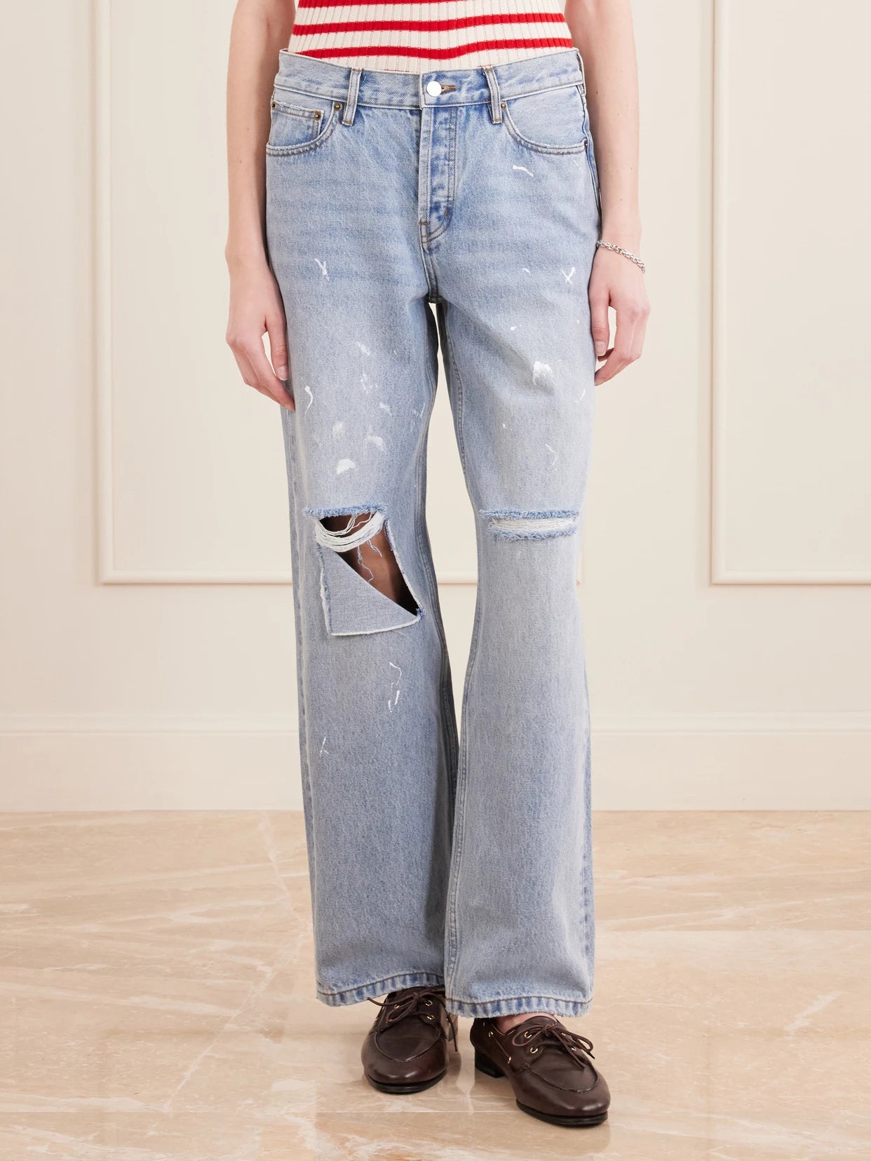 Painter Distressed Mid-rise Straight-leg Jeans