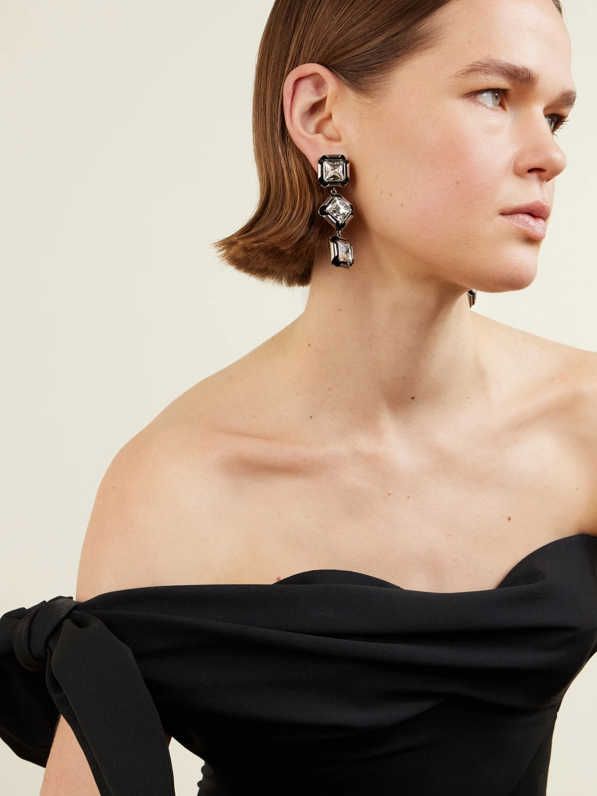 Image of Earrings. Product name - Silver-tone Crystal Earrings in Multi colour by brand - Givenchy