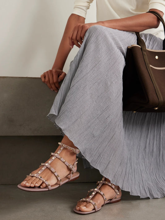 Rockstud Leather Sandals