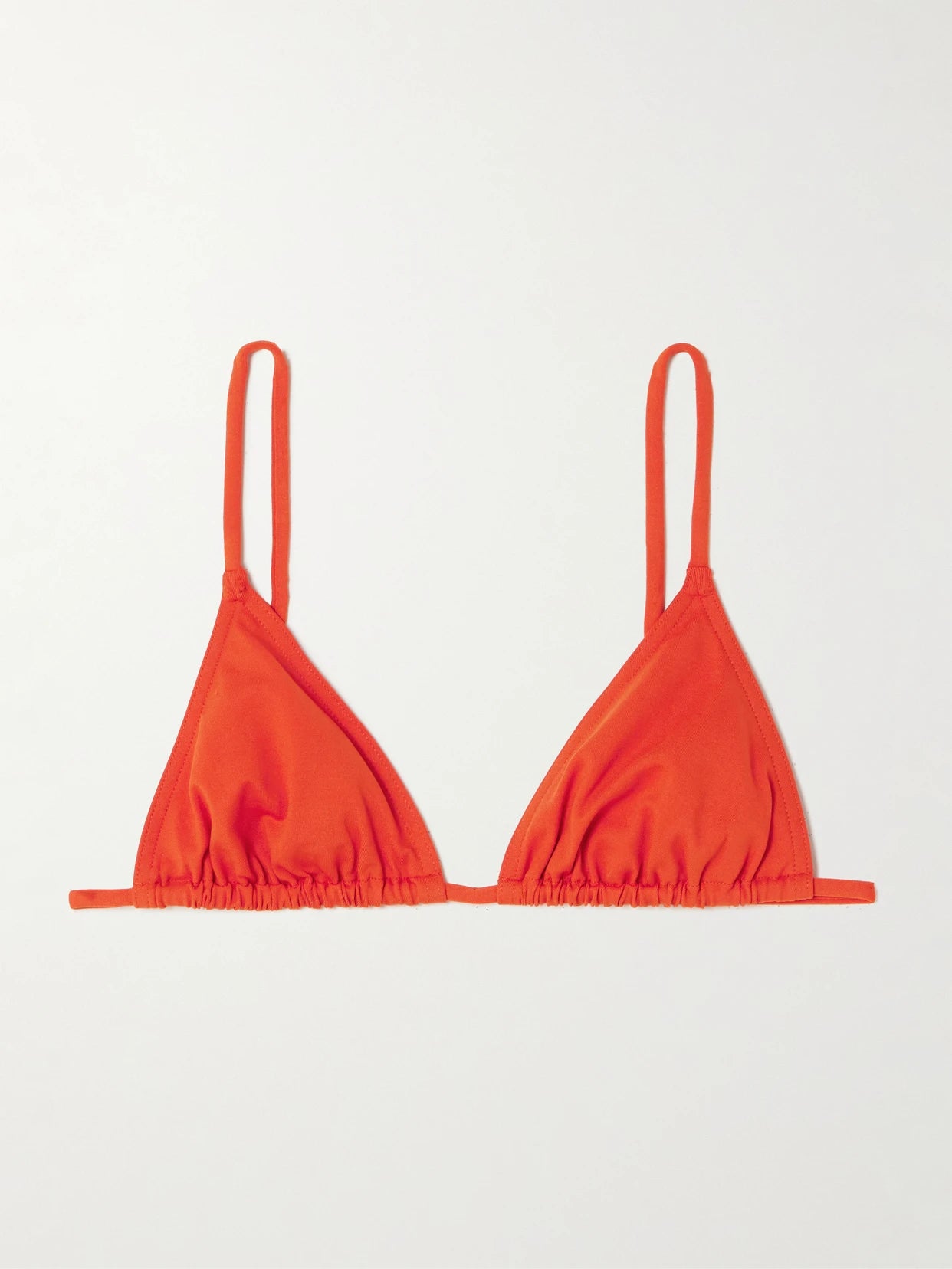 Image of Swimwear. Product name - Les Essentiels Mouna Triangle Bikini Top in Red colour by brand - Eres