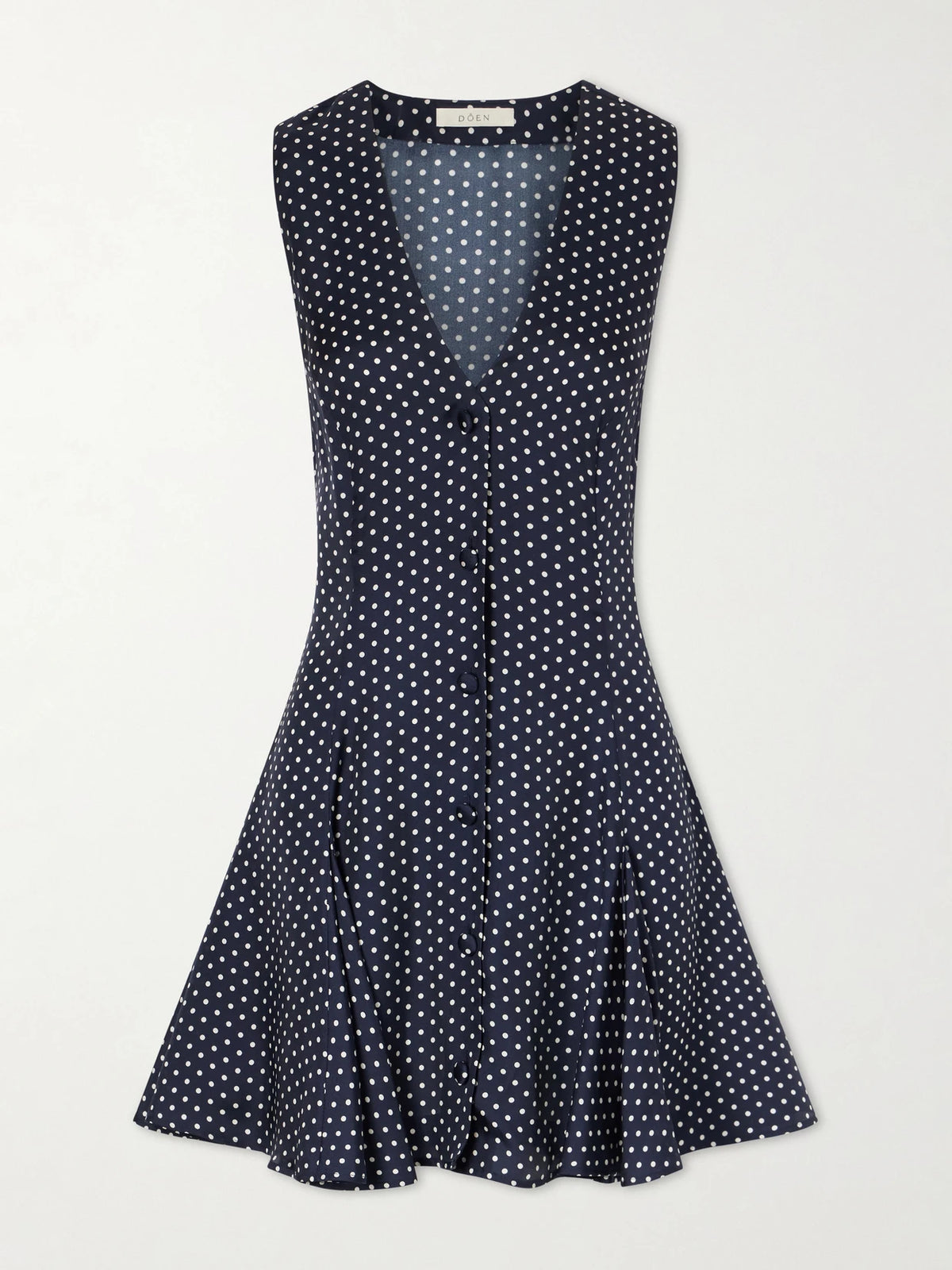 Aubrey Polka-dot Silk-blend Twill Mini Dress