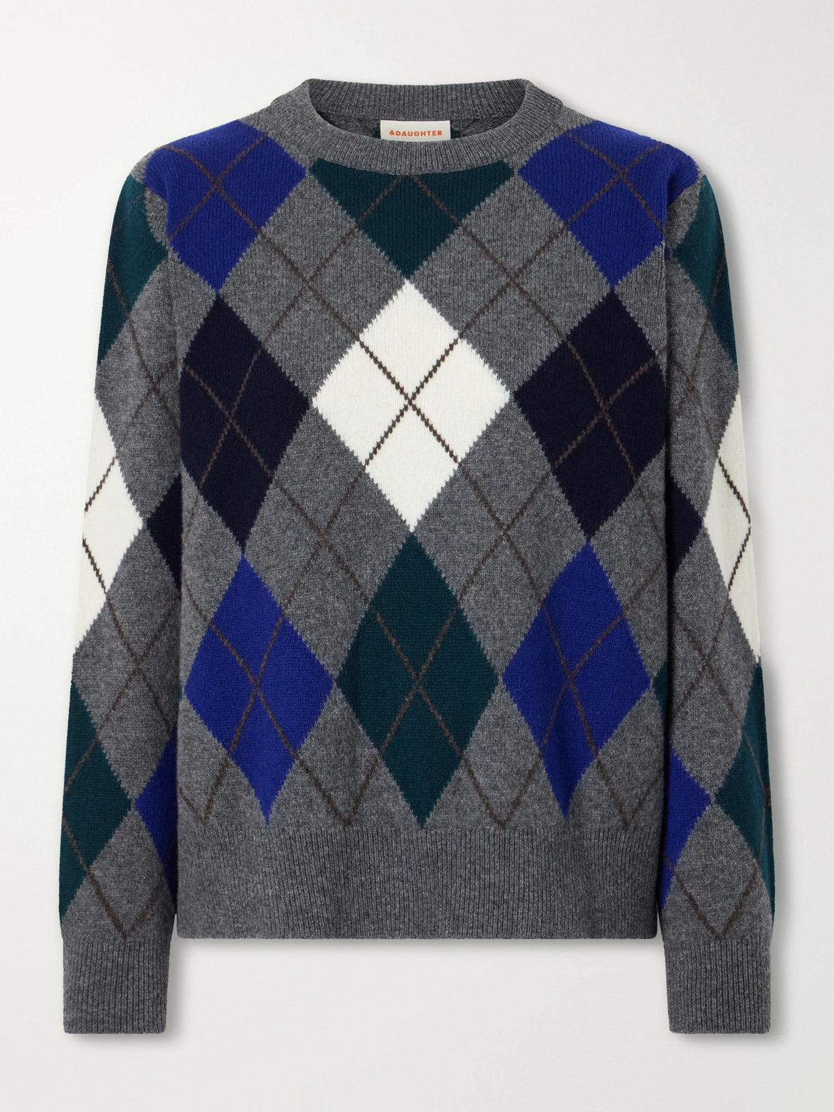 &Daughter Ava Argyle Wool Sweater