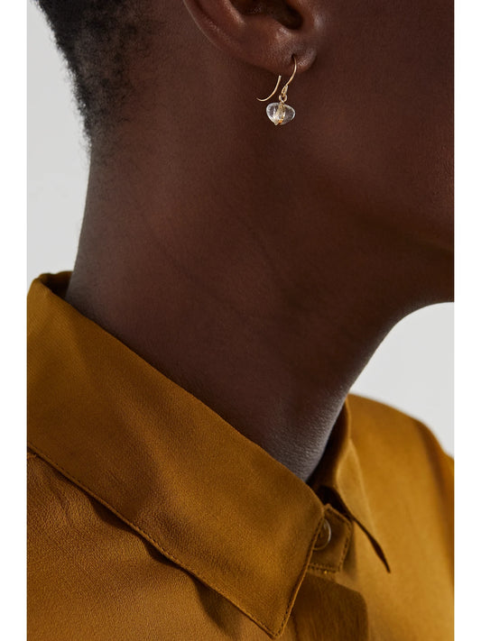 Image of Earrings. Product name - 14-karat Recycled Gold Moonstone Earrings in Multi colour by brand - Melissa Joy Manning