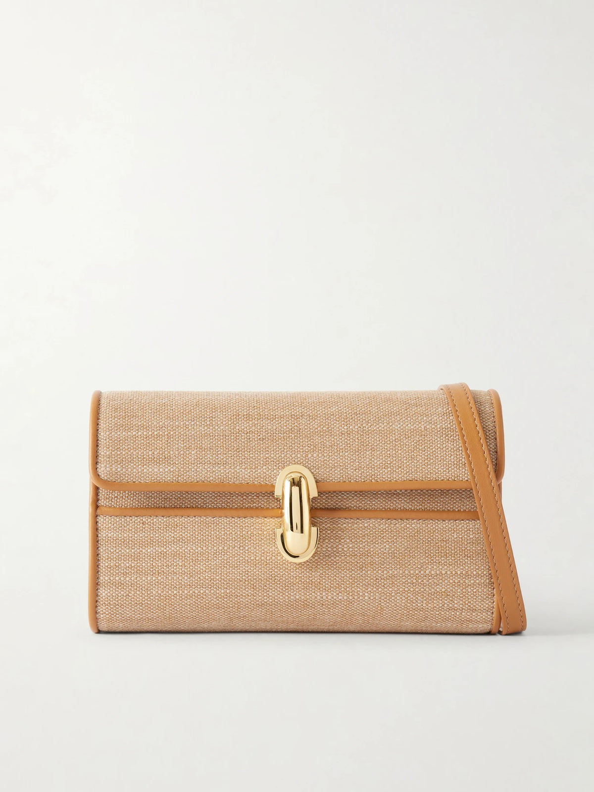 Symmetry Leather-trimmed Canvas Mini Shoulder Bag