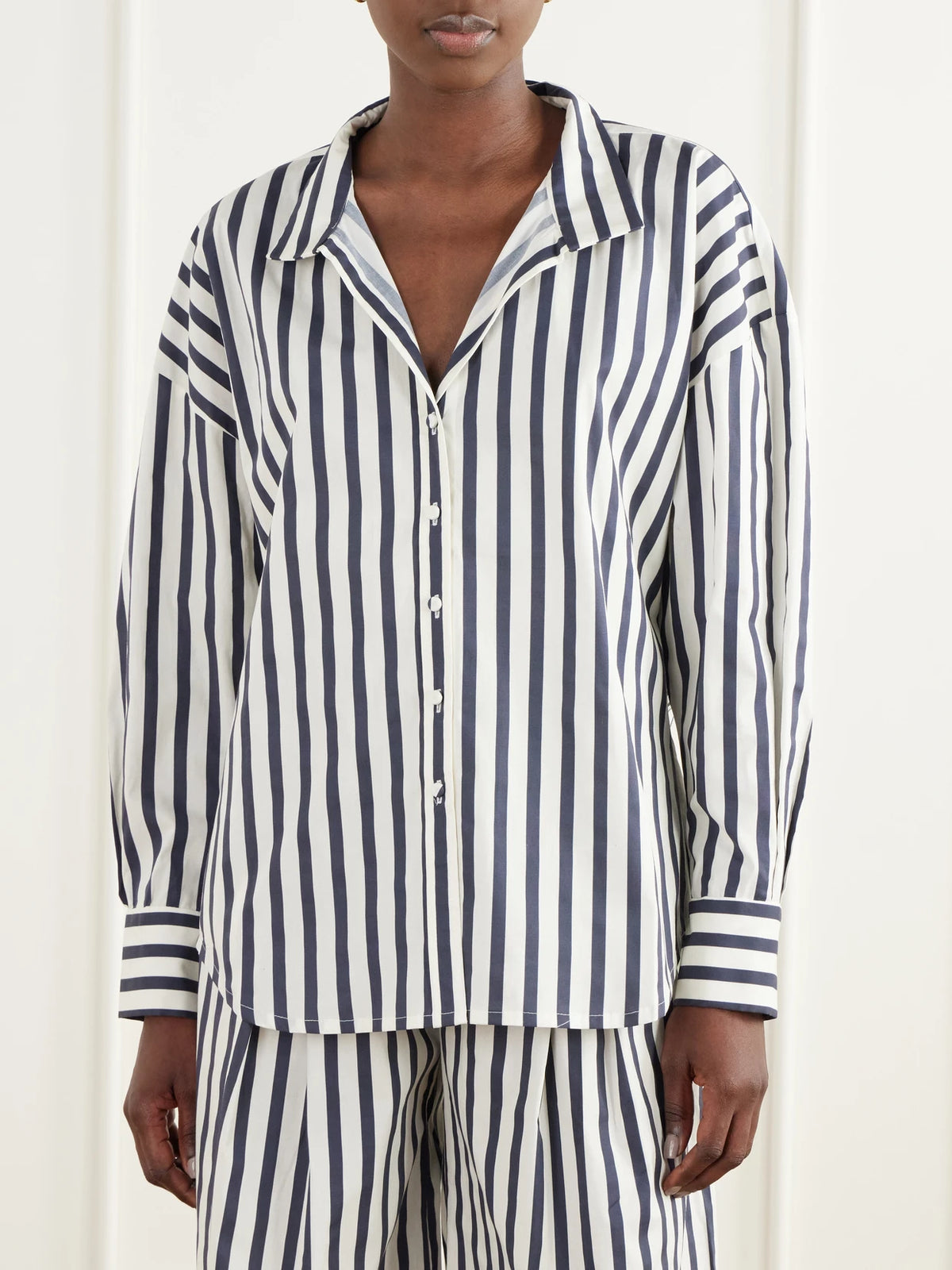 Andres Otalora Un Tej Striped Cotton-poplin Shirt
