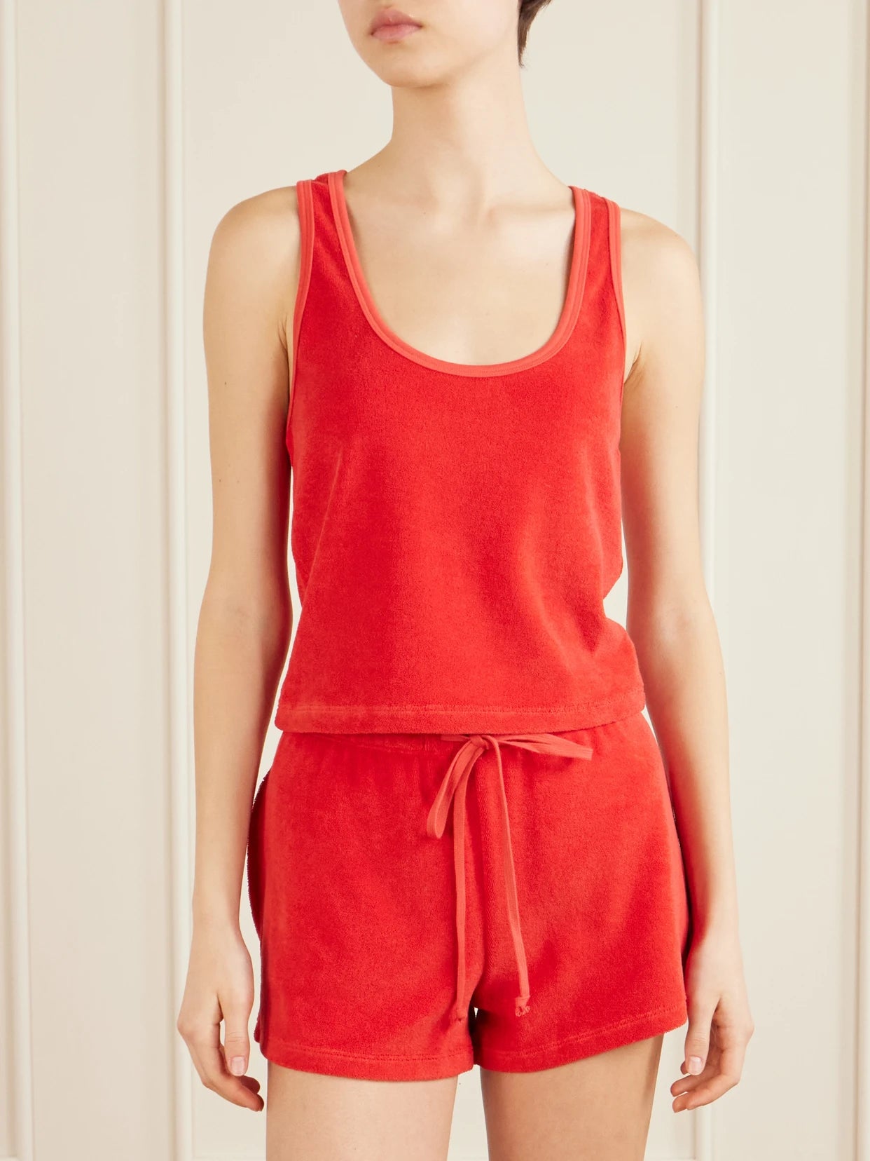 Tia Cotton-blend Terry Tank Top