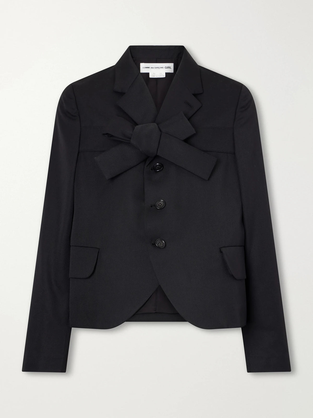 Comme des Garçons GIRL Bow-detailed Gabardine Blazer