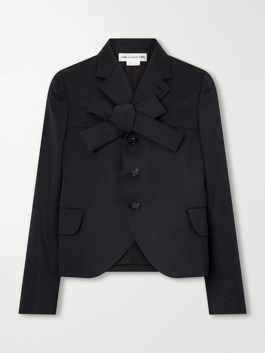 Comme des Garçons GIRL Bow-detailed Gabardine Blazer
