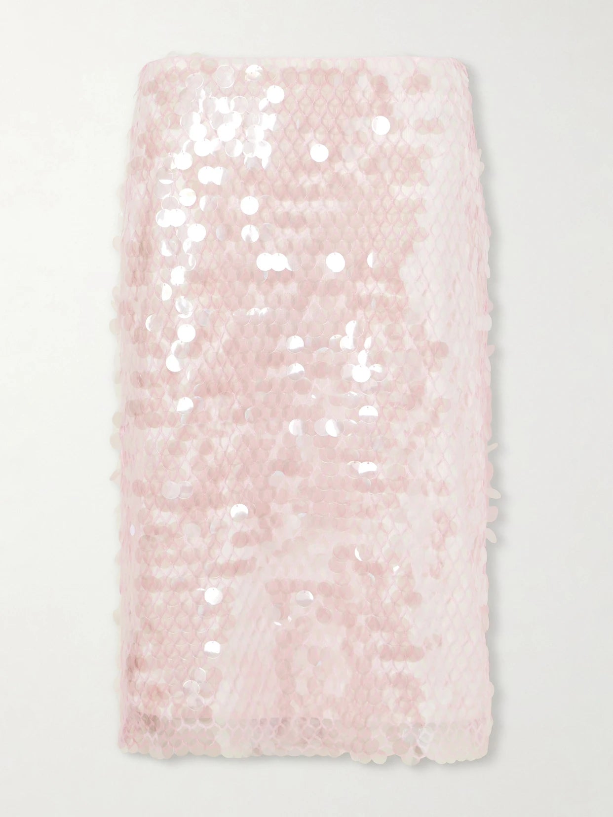 Sequin-embellished Mesh-jersey Midi Skirt