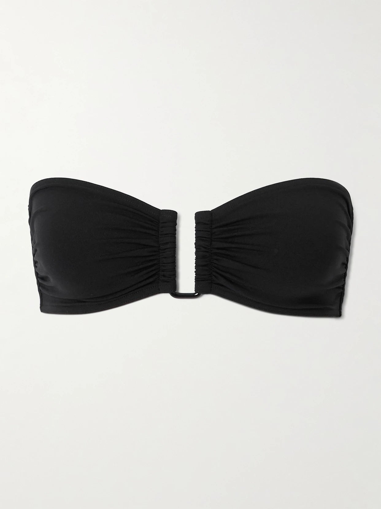 Image of Swimwear. Product name - Les Permanents Show Bandeau Bikini Top in Black colour by brand - Eres