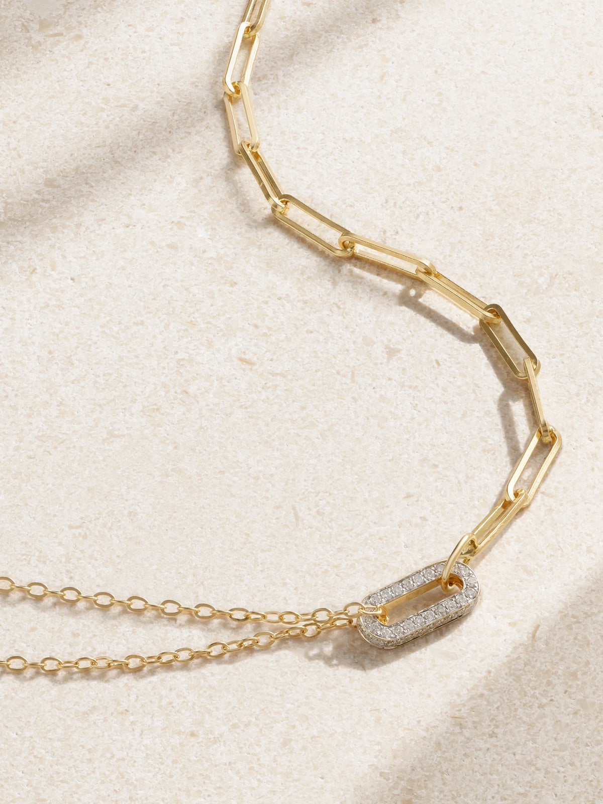 Yvonne Léon 18-karat Yellow And White Gold Diamond Necklace
