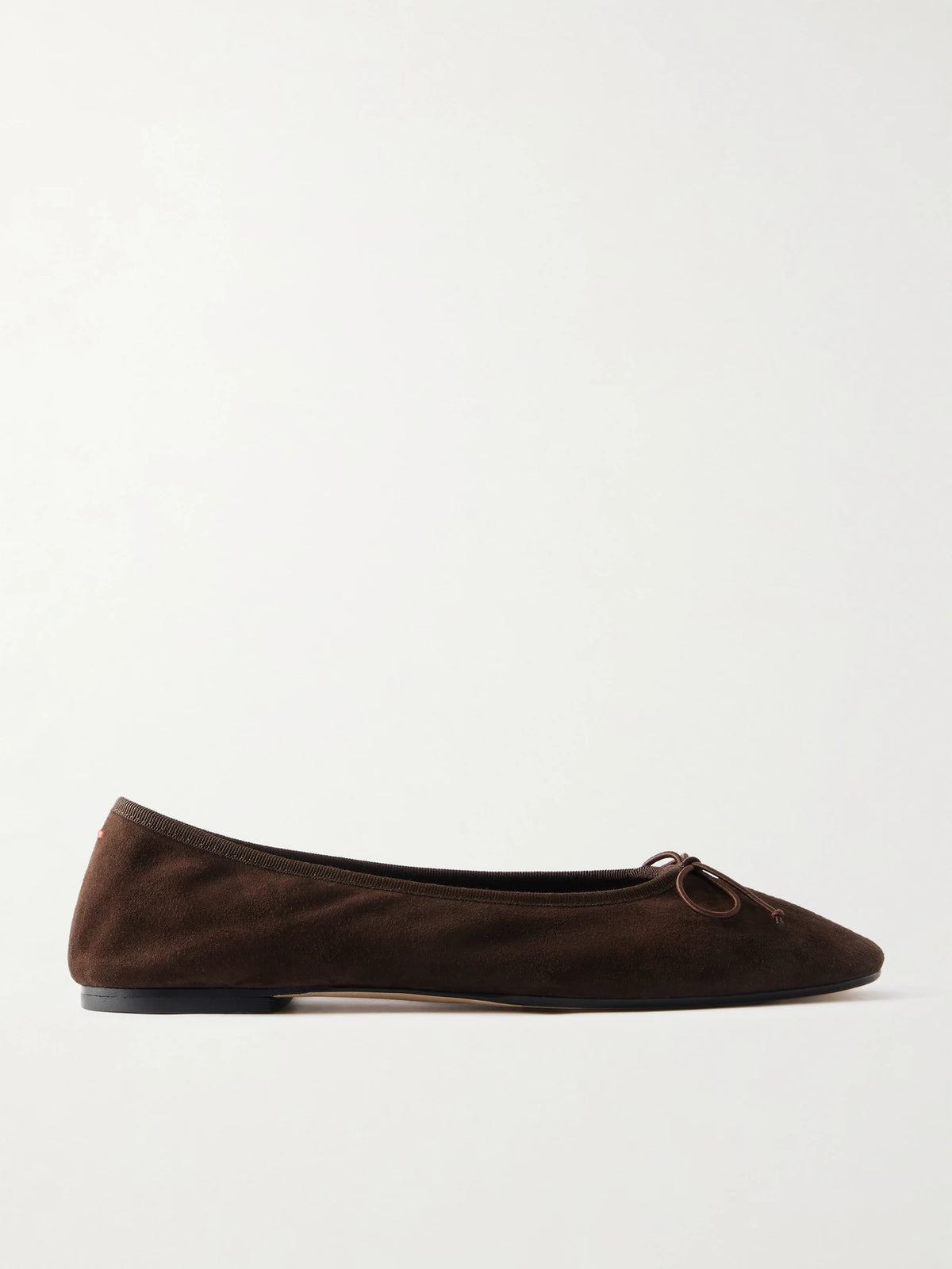 Tiby Bow-detailed Suede Ballet Flats
