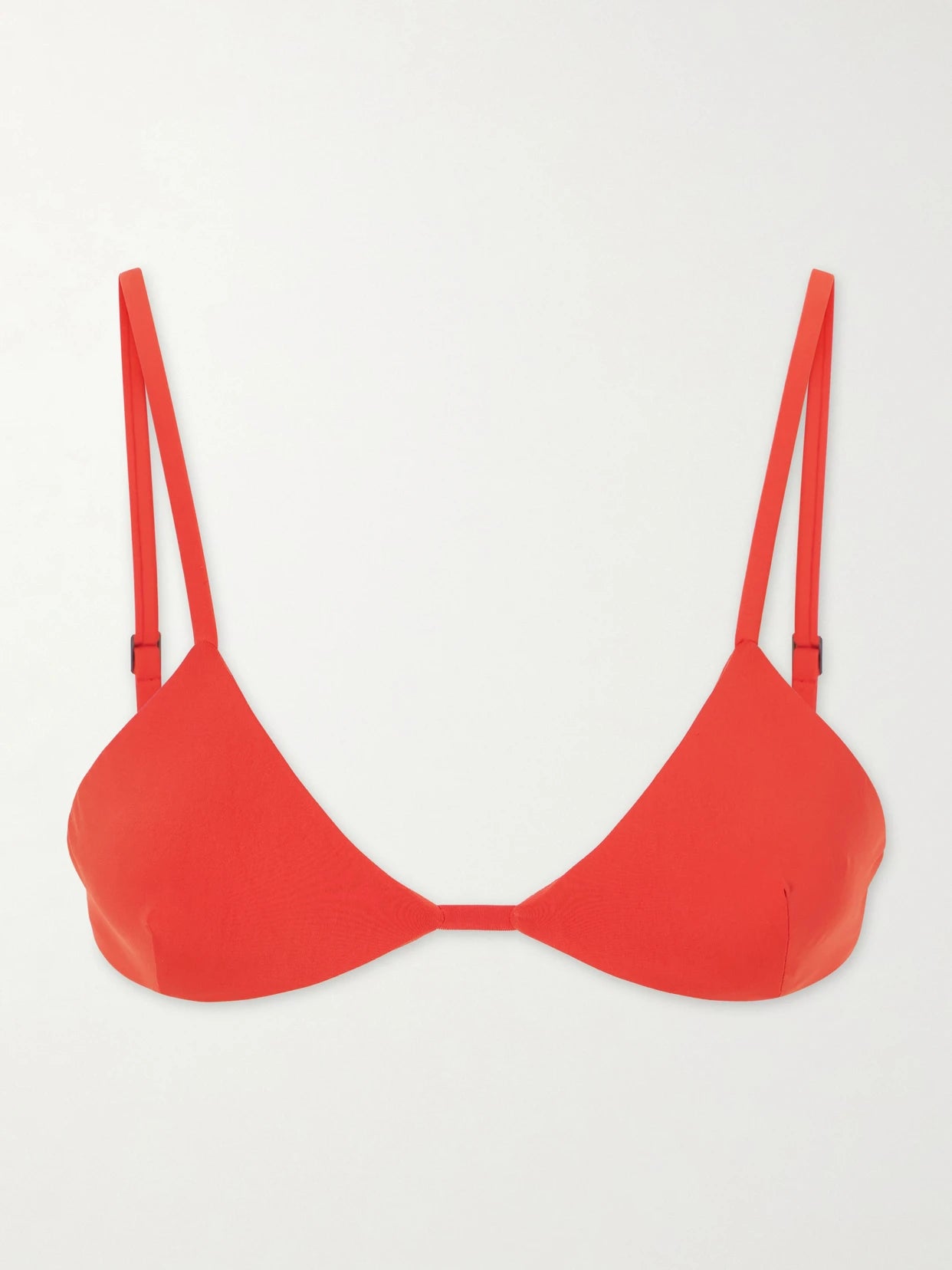 Image of Swimwear. Product name - Cora Triangle Bikini Top in Red colour by brand - Haight