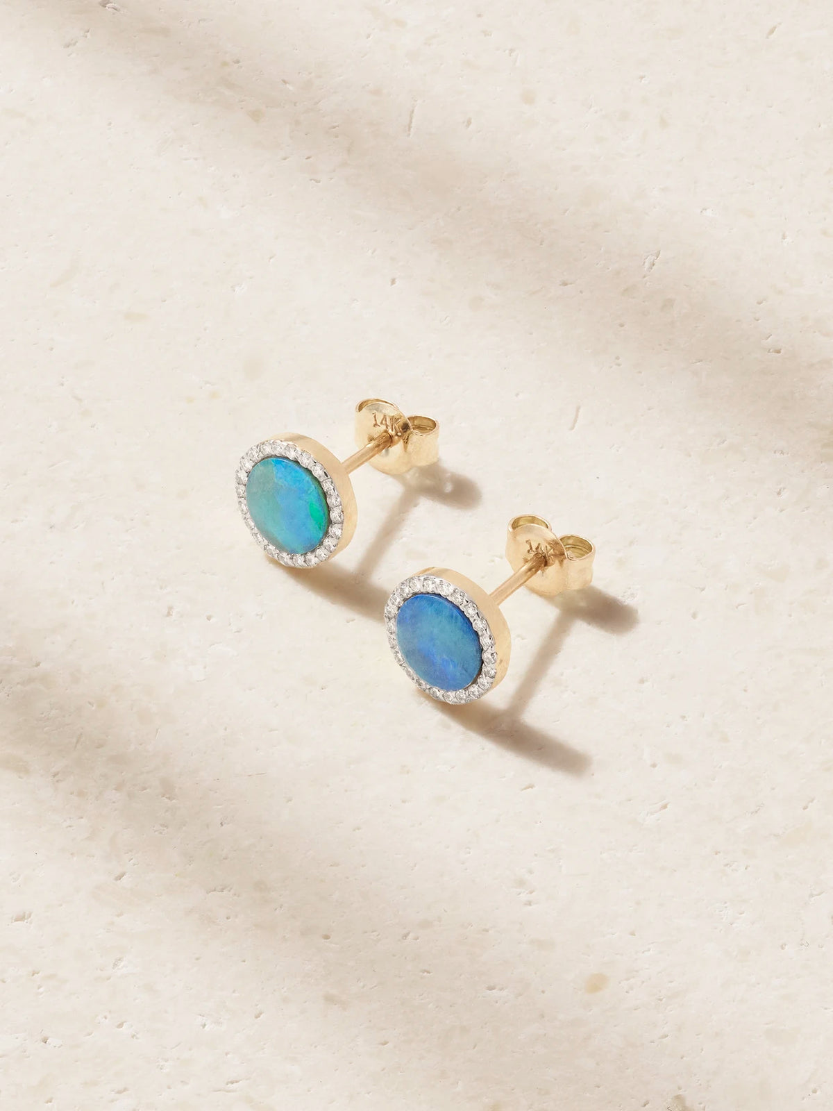 14-karat Gold, Opal And Diamond Earrings