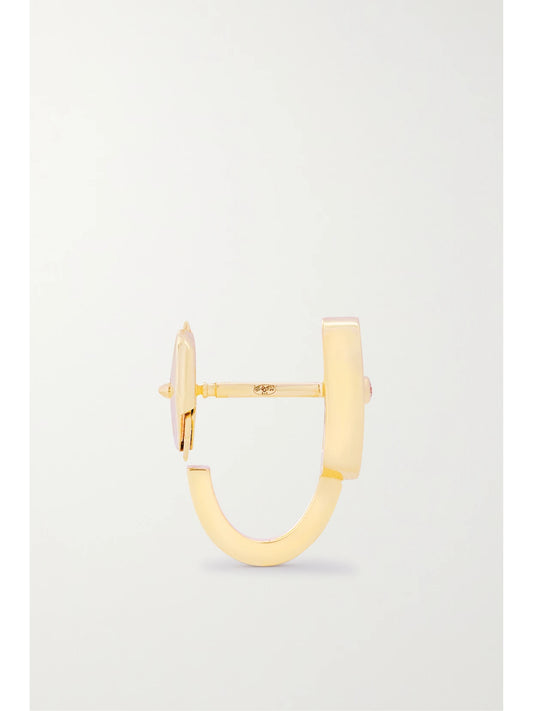Move Classique 18-karat Gold Diamond Hoop Earrings
