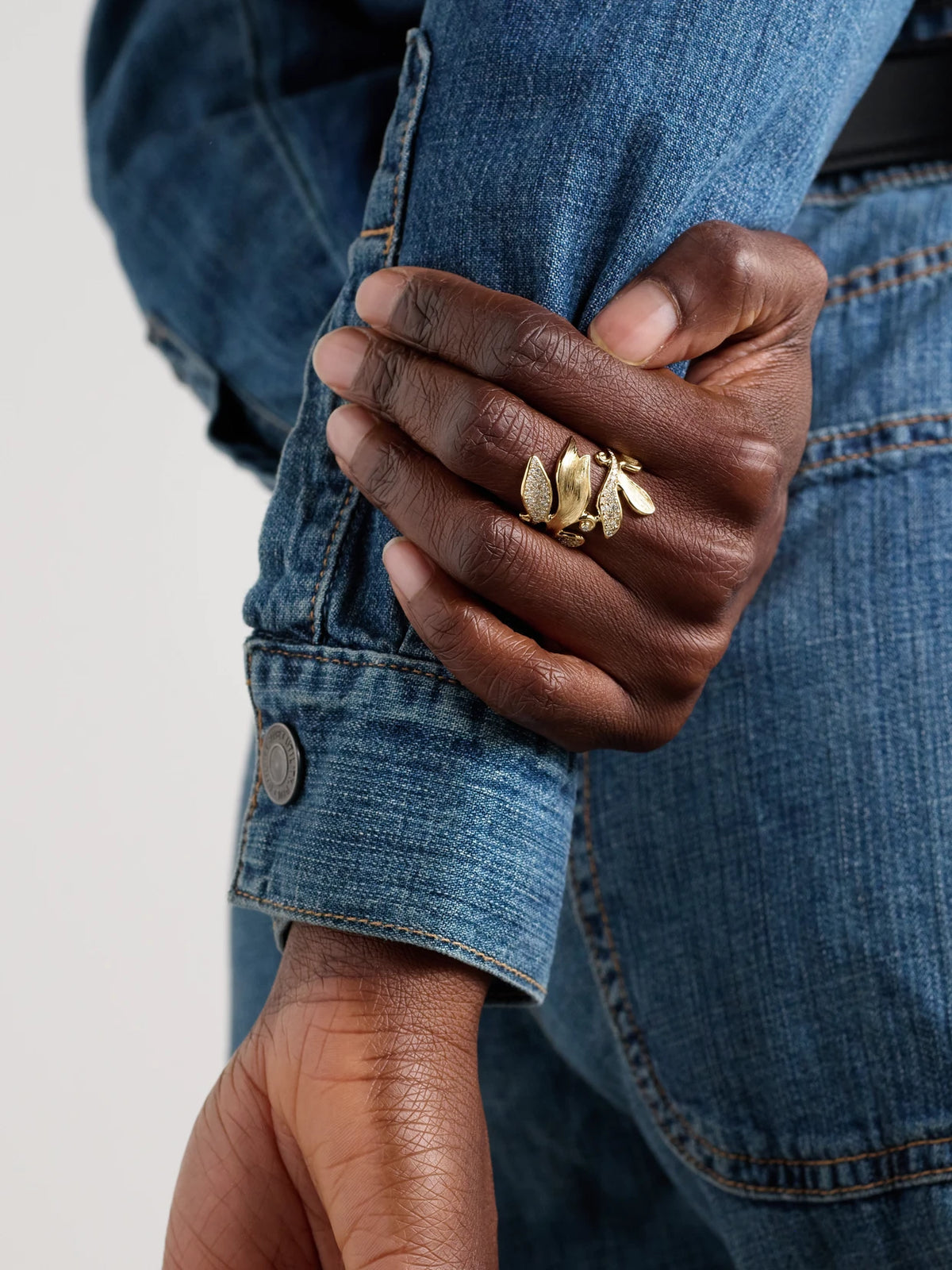 Image of Rings. Product name - Forest 18-karat Gold Diamond Ring in Multi colour by brand - OLE LYNGGAARD COPENHAGEN