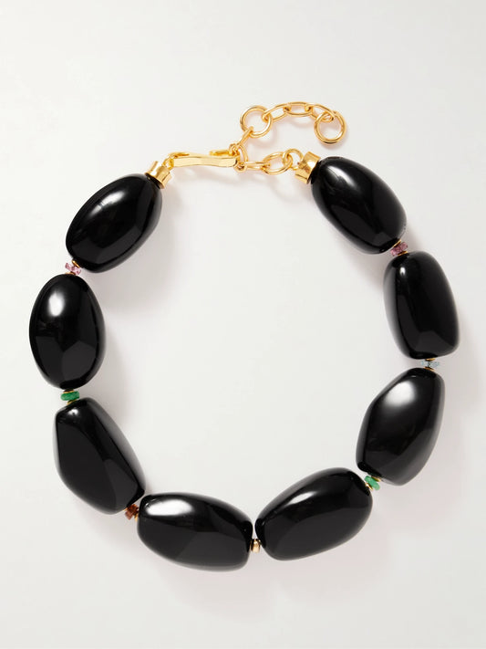 Lobos Gold-plated Multi-stone Beaded Choker