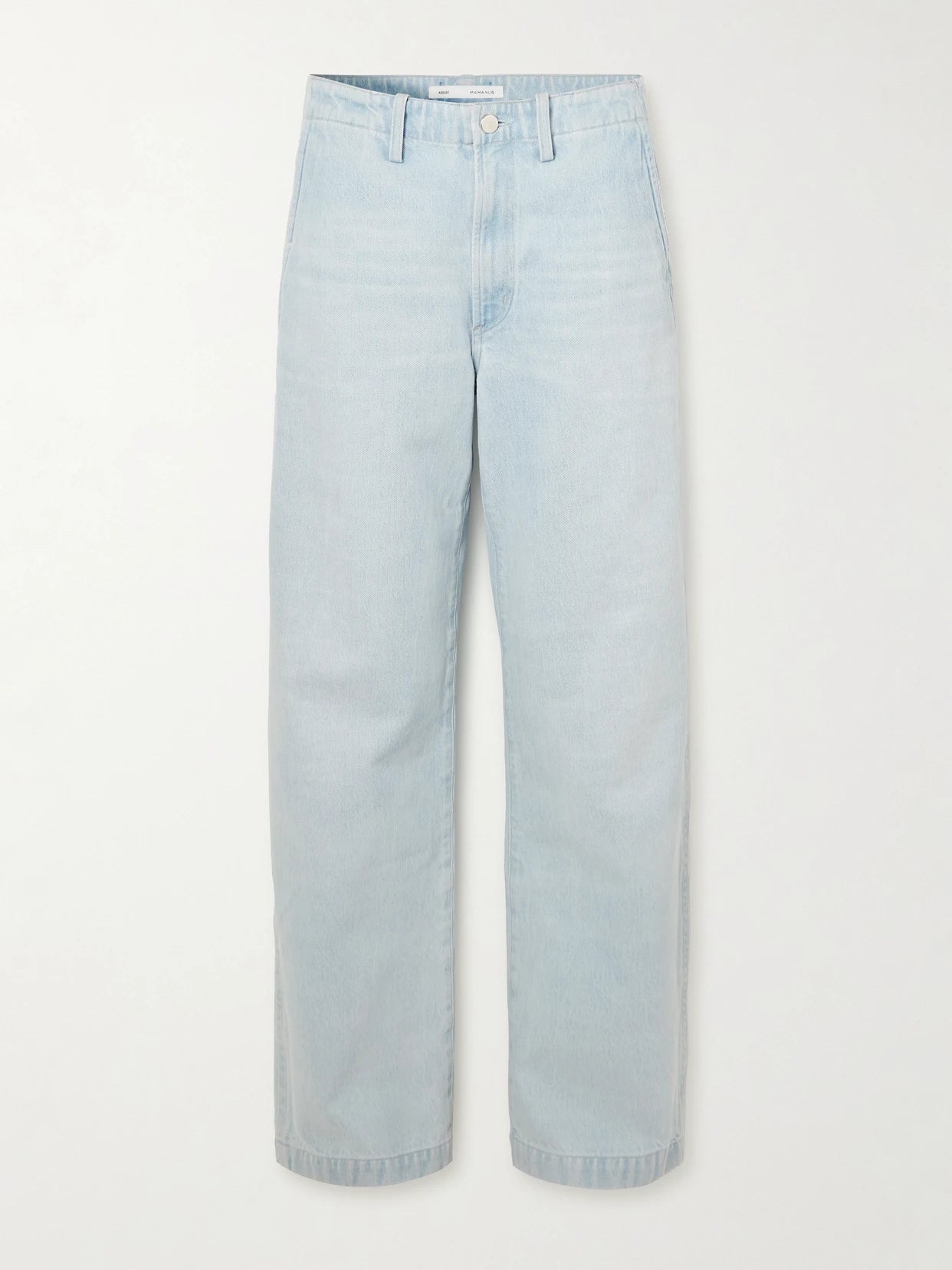 Image of Jeans. Product name - + Maria Mcmanus Mid-rise Wide-leg Jeans in Light denim colour by brand - AGOLDE