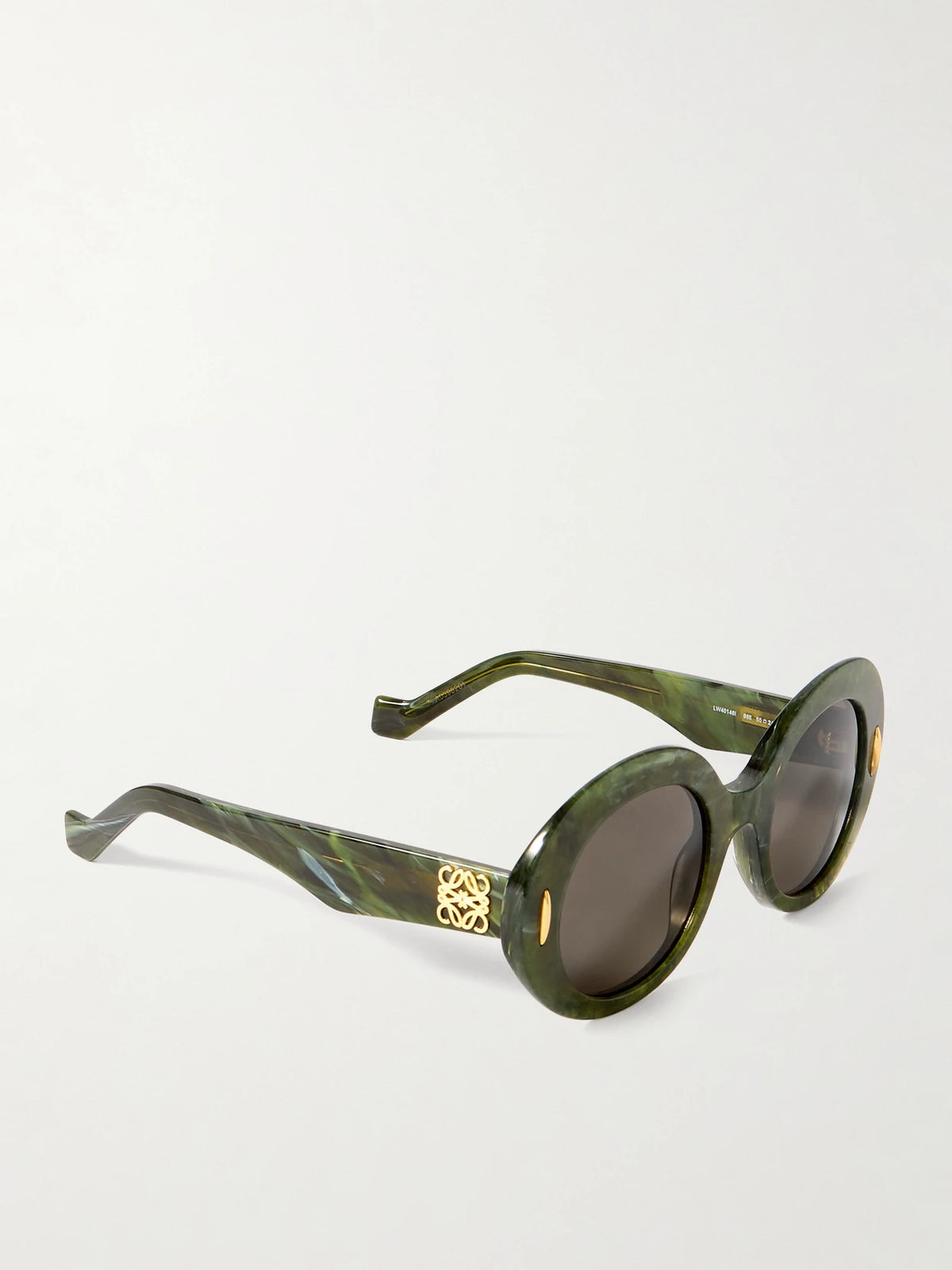 Round-frame Marbled Acetate Sunglasses