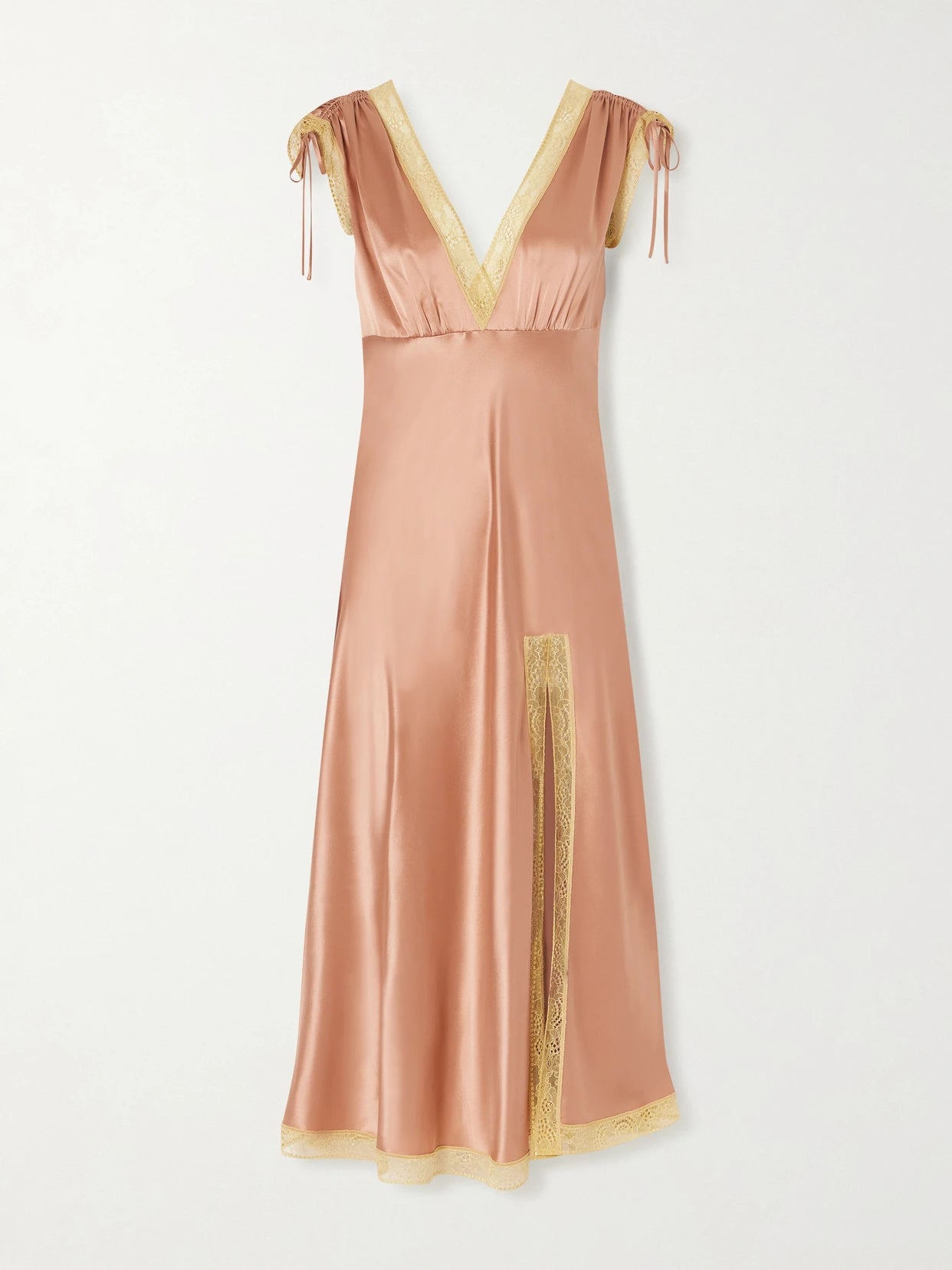 Sophistiquée Lace-trimmed Silk-satin Nightdress