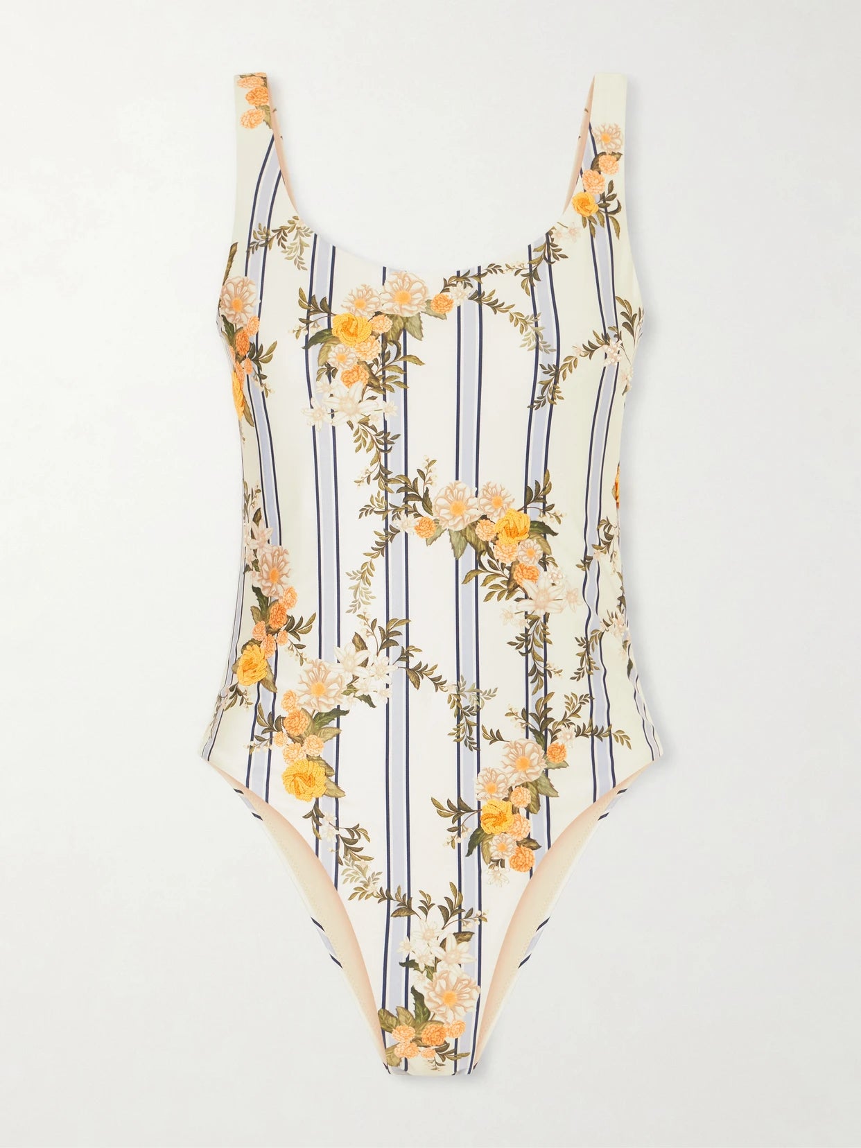 Gema Valle Bead-embellished Printed Stretch Recycled Swimsuit