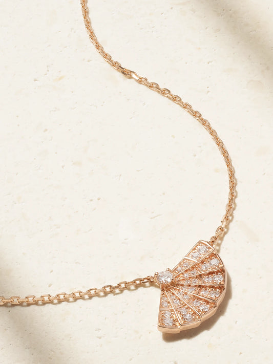 Fanfare Symphony 18-karat Rose Gold Diamond Necklace