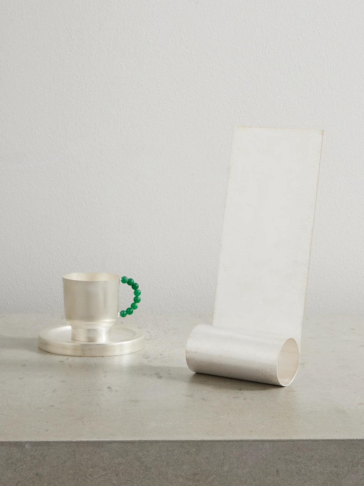 Image of Decor. Product name - Silver-plated And Lapis Lazuli Iphone Holder in Multi colour by brand - Natalia Criado