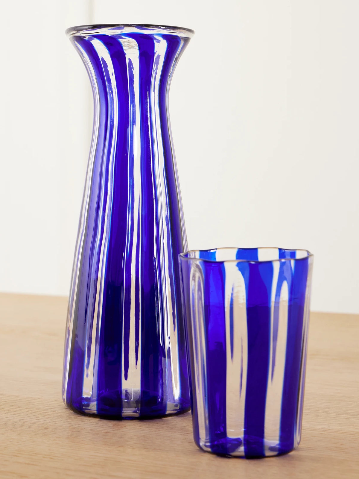Image of Decor. Product name - Berlingot Litro Murano Glass Vase in Blue colour by brand - Laguna~B