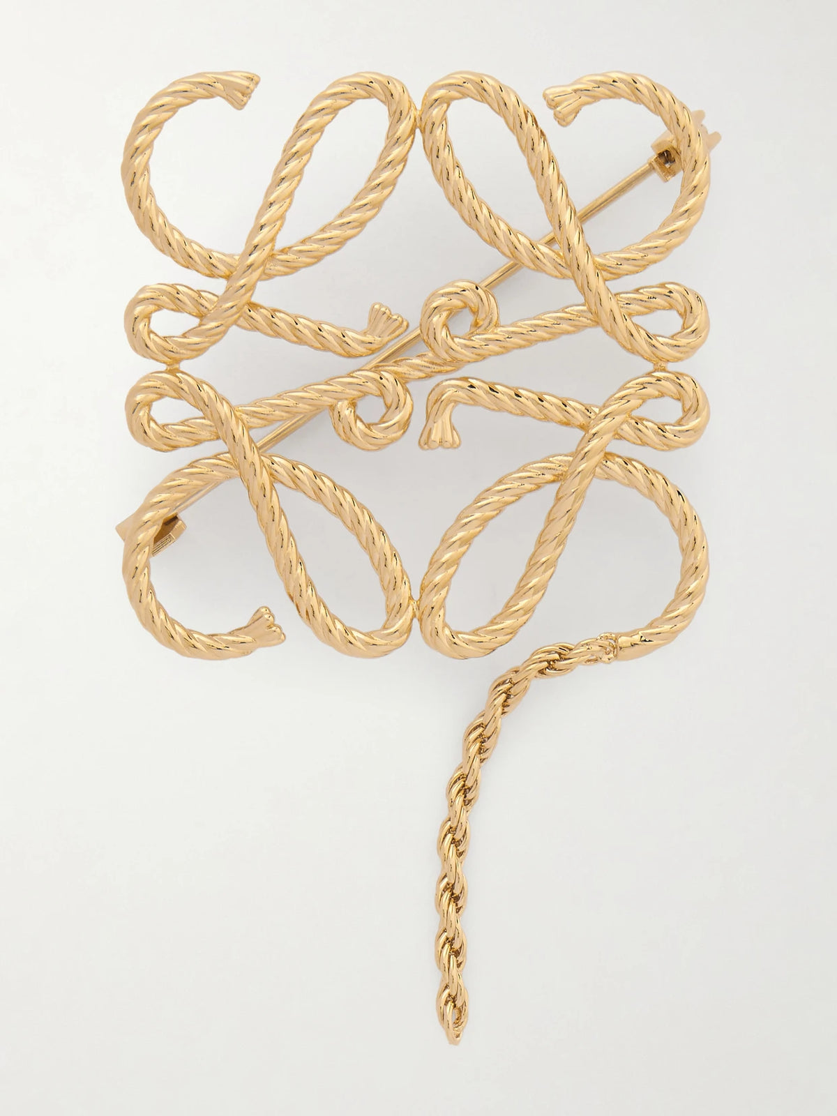 Anagram Rope Gold-tone Brooch
