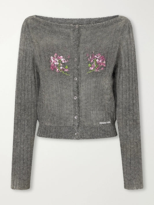SHUSHU/TONG Embellished Knitted Cardigan