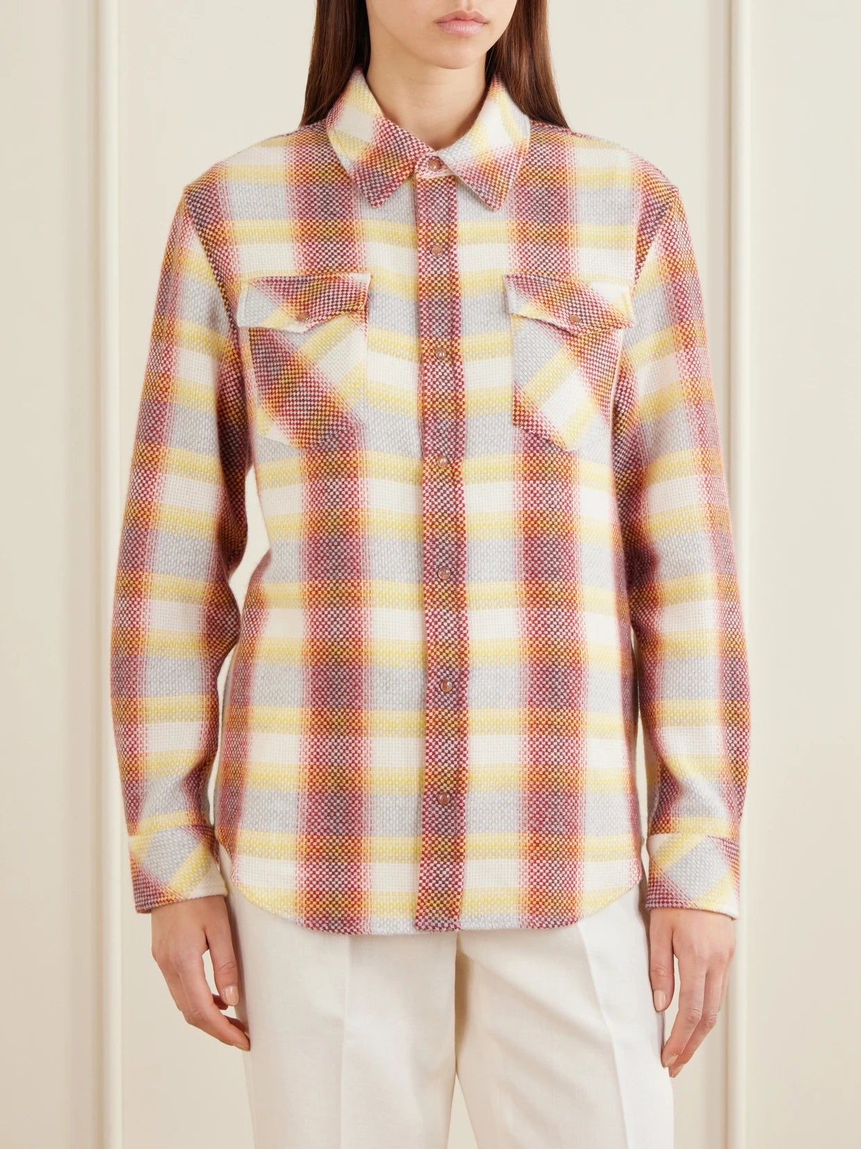 Rose Blume Checked Cashmere Shirt
