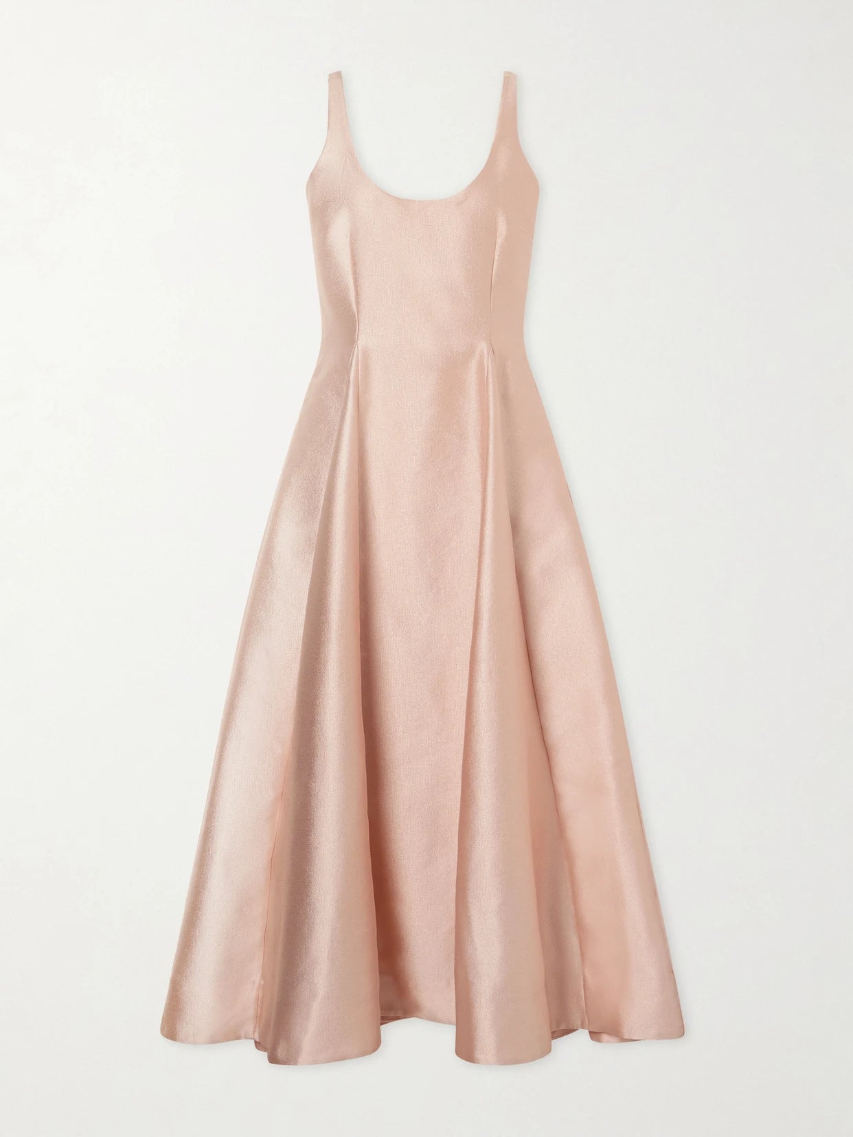 Charles Paneled Pebble-crepe Midi Dress