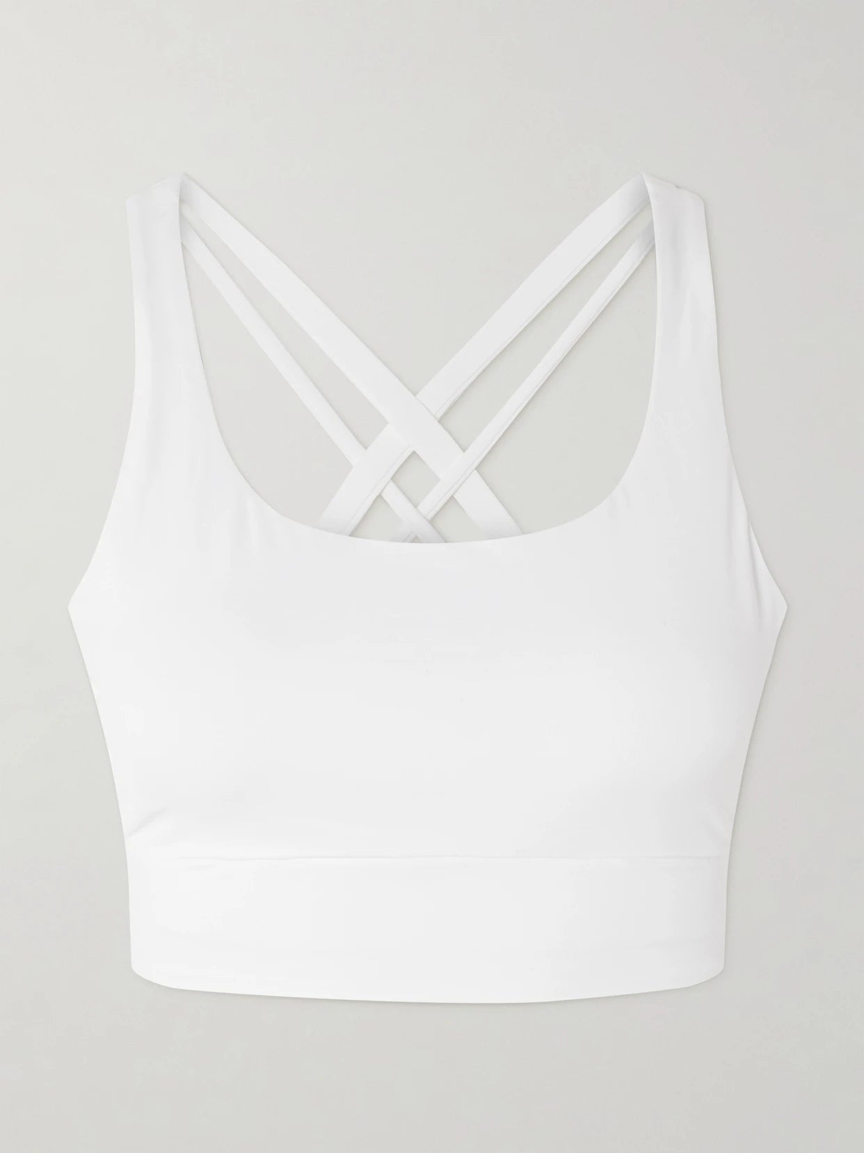 Image of Activewear. Product name - Energy Longline Sports Bra in White colour by brand - lululemon
