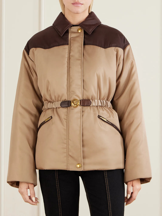 Versace Belted Padded Shell Jacket
