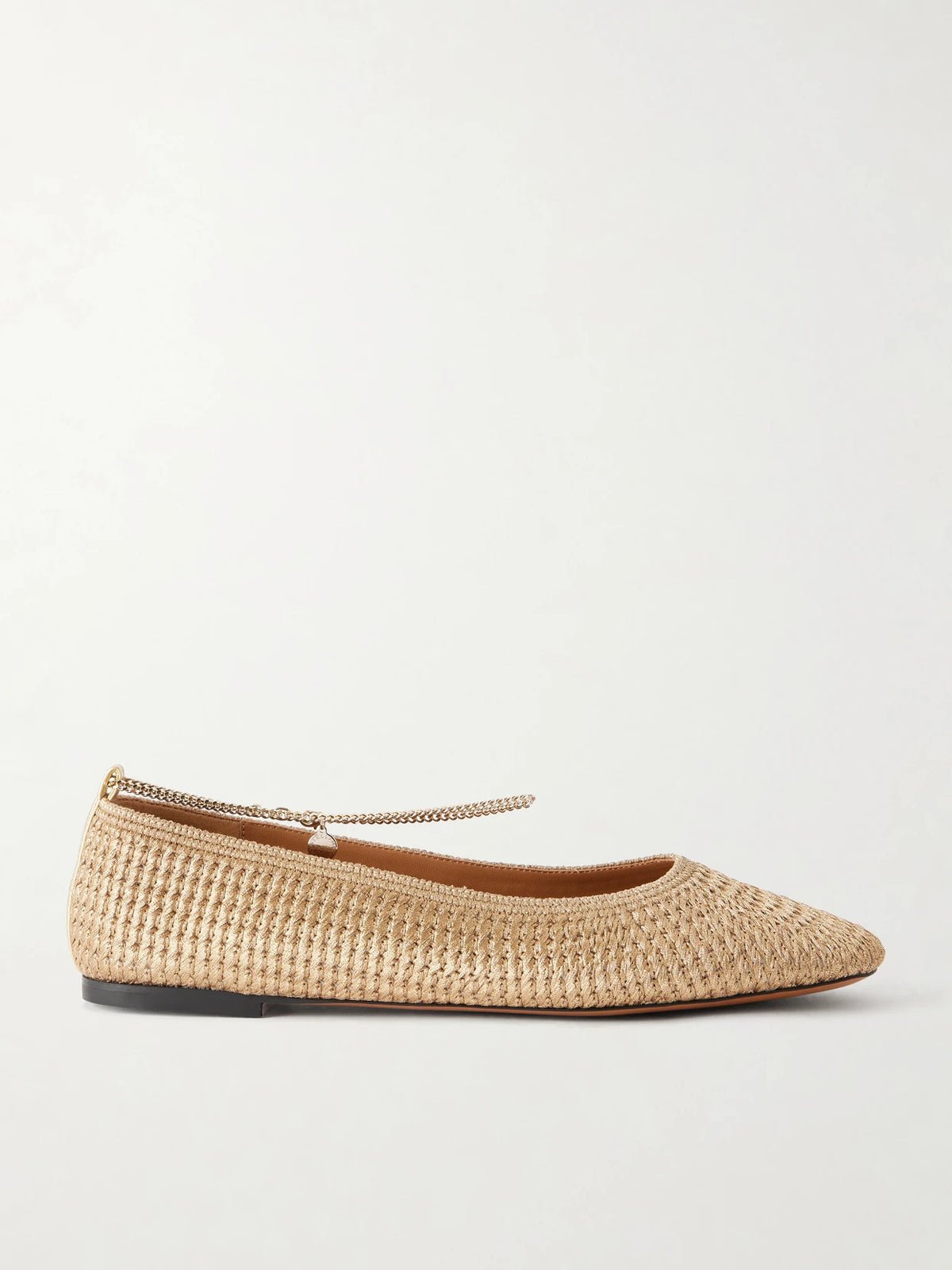 Woven Lurex Ballet Flats
