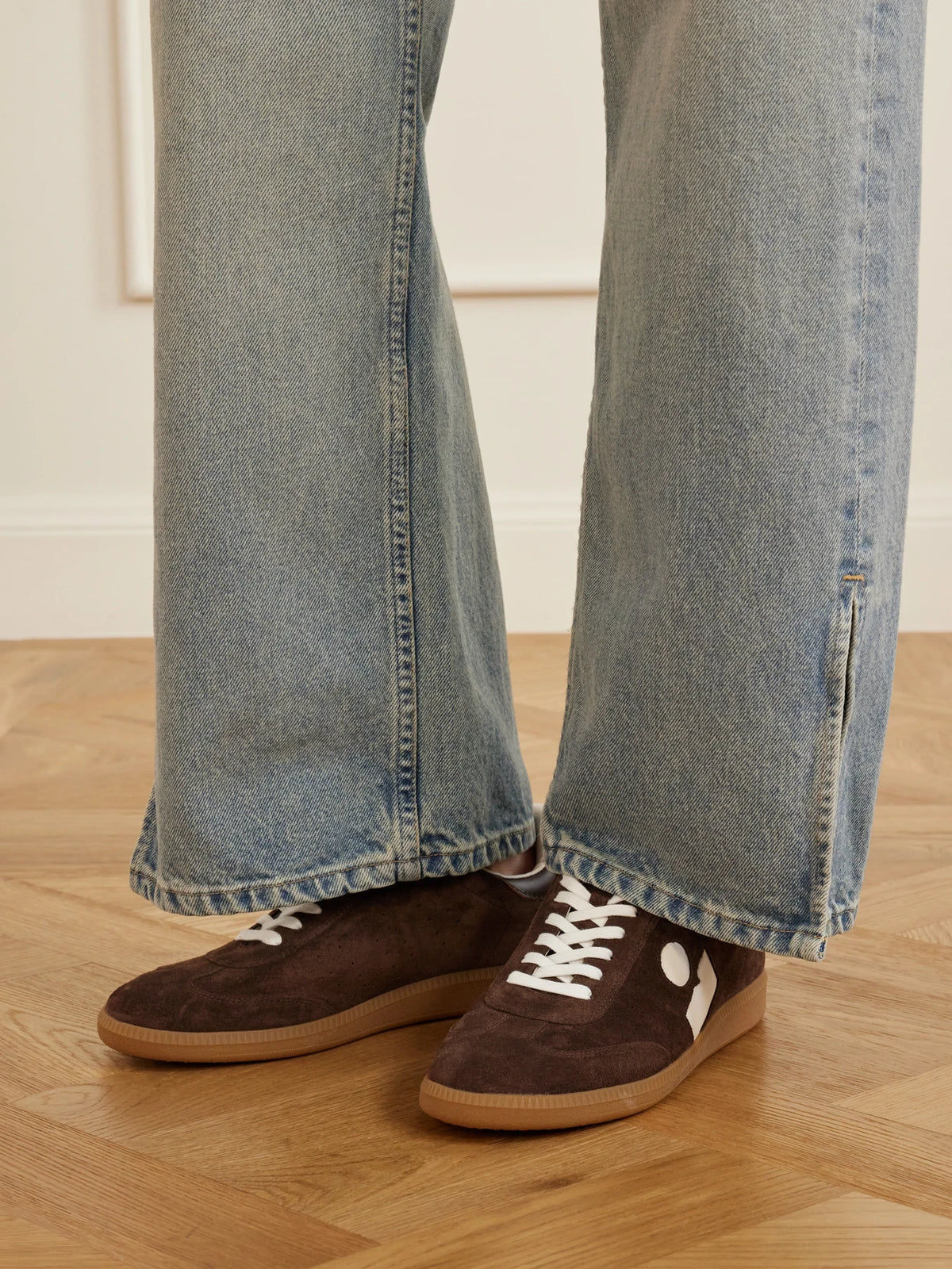 Bryce Leather-trimmed Suede Sneakers