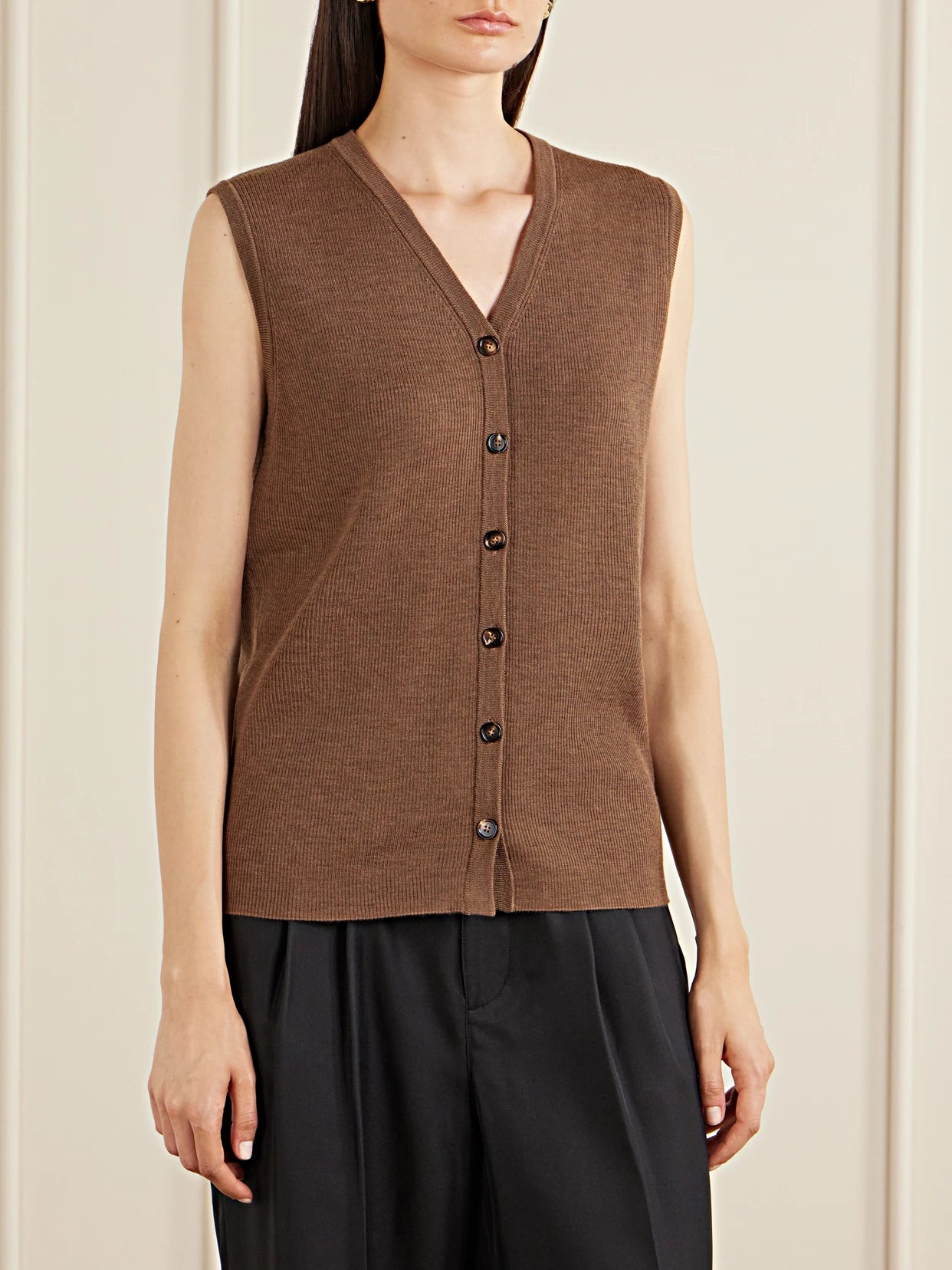 Alice Merino Wool Cardigan Vest