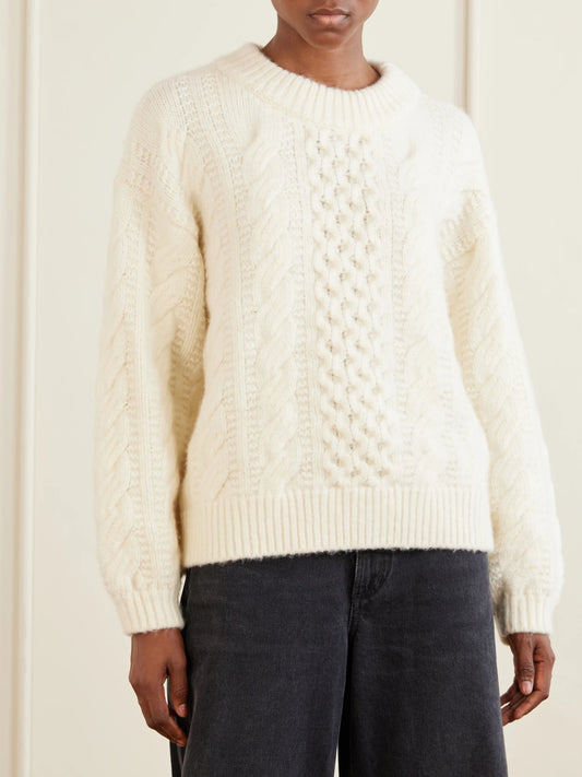 DÔEN Hallstatt Cable-knit Wool And Cashmere-blend Sweater