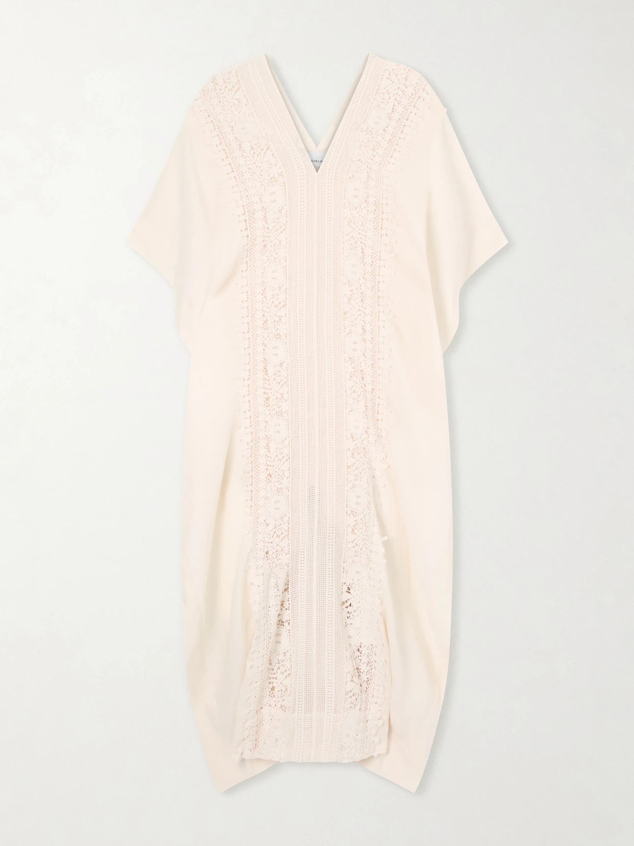 Brea Floral-embroidered Linen Coverup