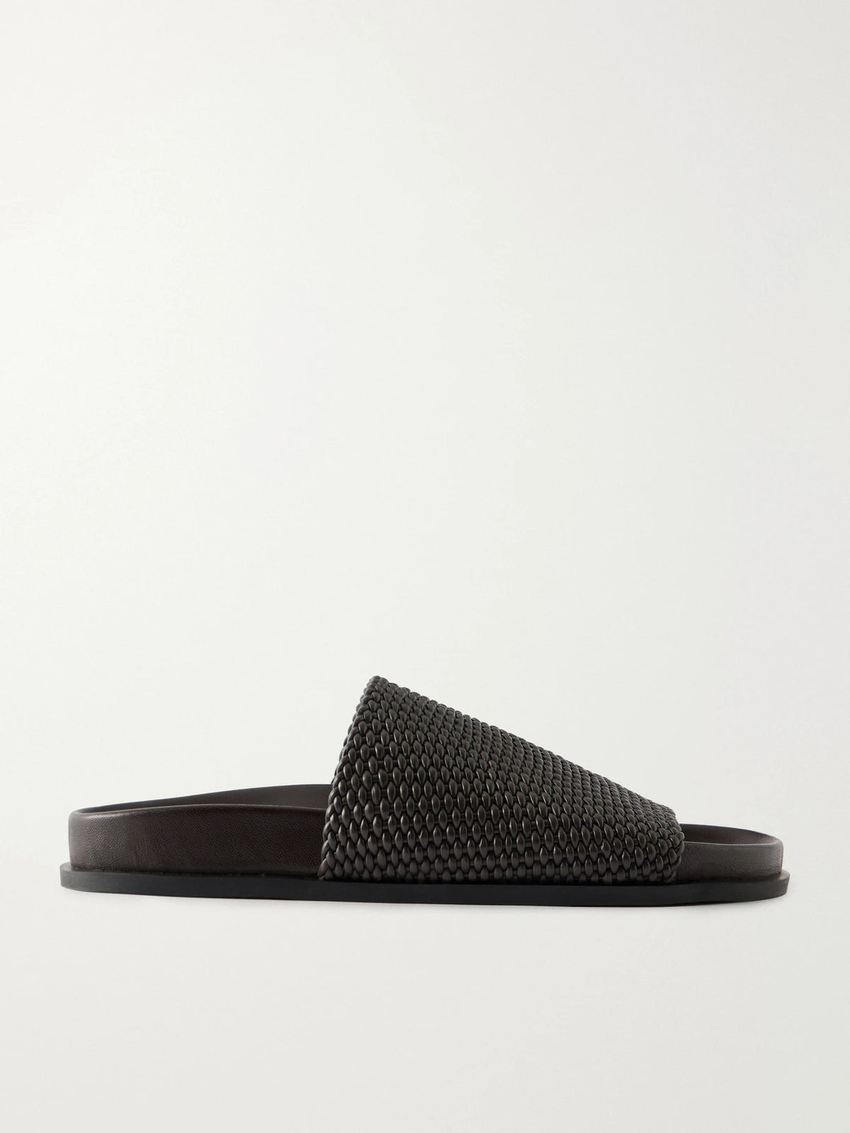Luca Woven Leather Slides
