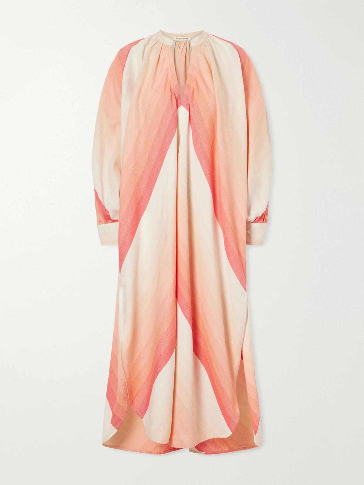 Marrakshi Life The Smock Striped Cotton Midi Dress