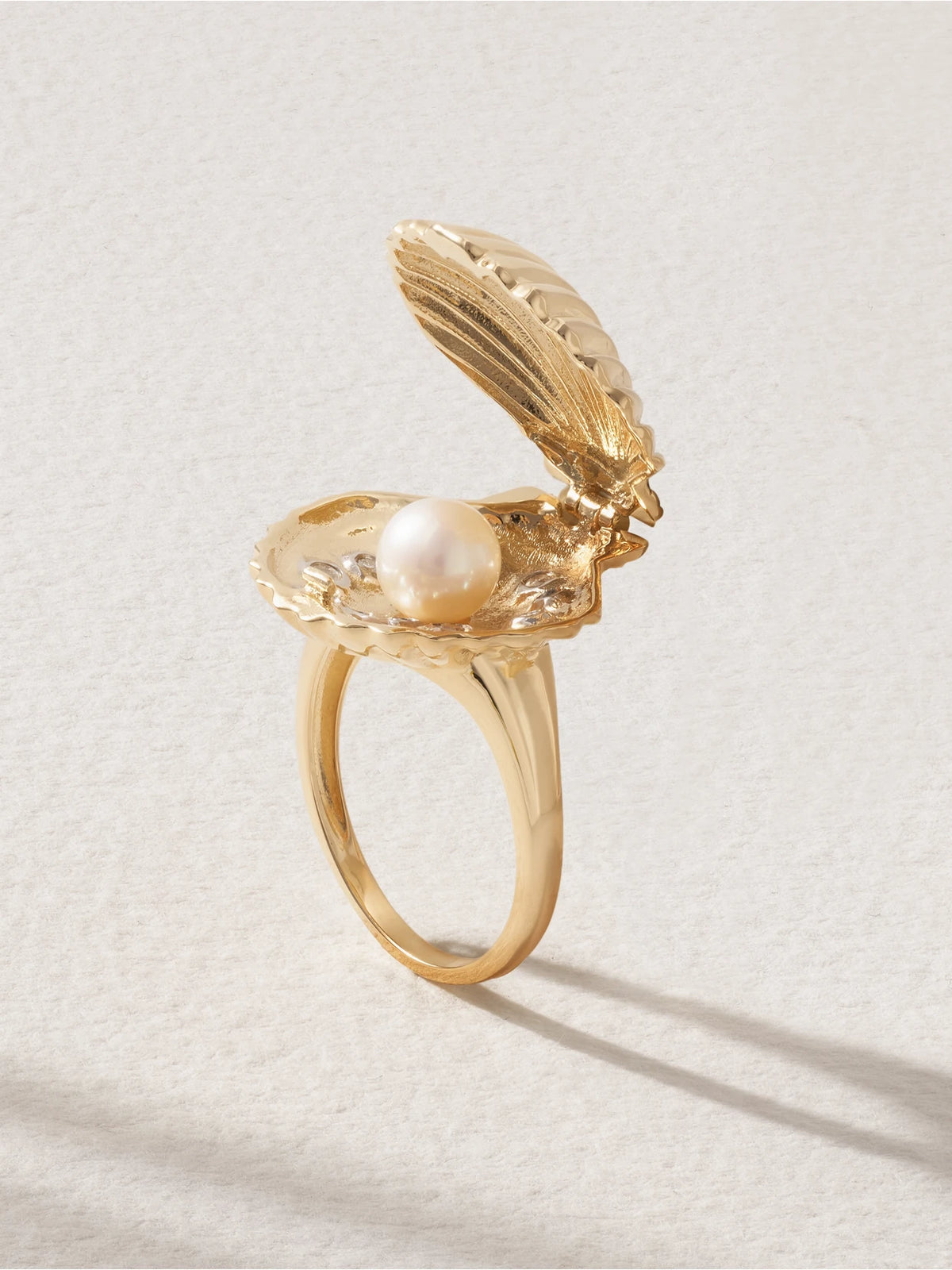 Lady Venus 14-karat Gold, Diamond And Pearl Ring