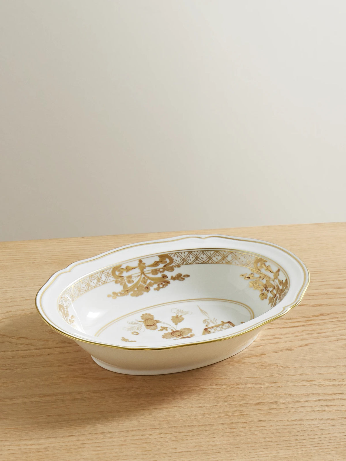 GINORI 1735 Antico Doccia Gold-plated Porcelain Bowl