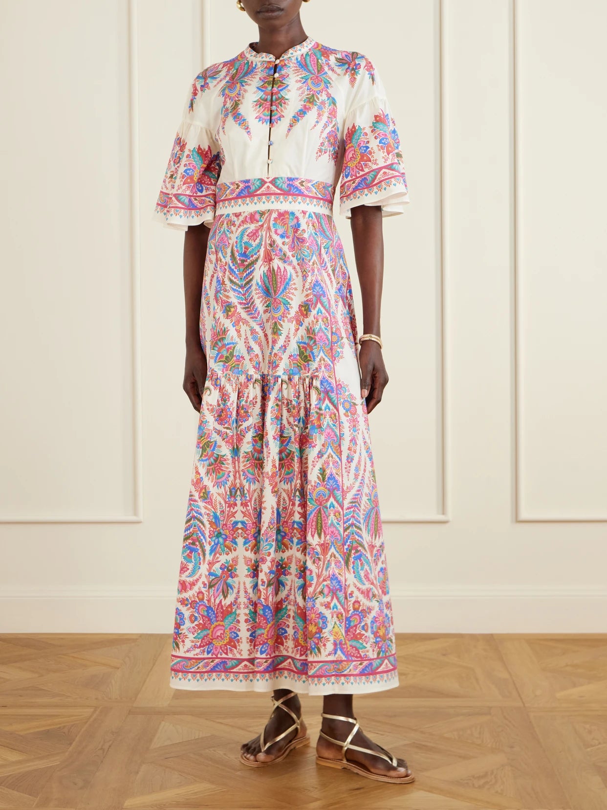 Image of Dresses. Product name - Printed Cotton-poplin Maxi Dress in Multi colour by brand - Etro