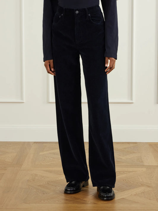 AGOLDE Ren Cotton-corduroy High-waist Wide-leg Pants