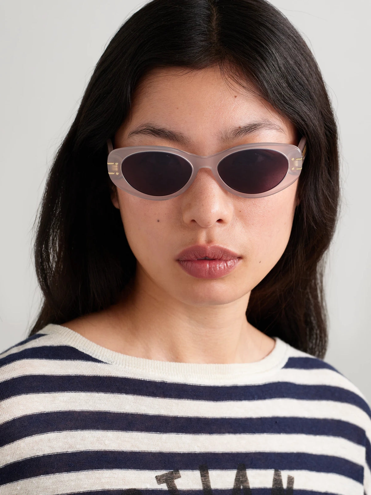 Image of Sunglasses. Product name - Diorsignature B8u Oval-frame Acetate Sunglasses in Beige colour by brand - DIOR Eyewear